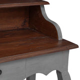 Scrivania in Legno Massello di Mogano 80x40x92 cm
