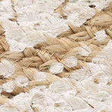 Tappeto in Juta Intrecciata con Stampa 90 cm Rotondo