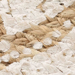 Tappeto in Juta Intrecciata con Stampa 150 cm Rotondo