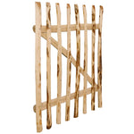Cancello Singolo per Recinzione in Legno di Nocciolo 100x120 cm