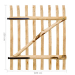 Cancello Singolo per Recinzione in Legno di Nocciolo 100x120 cm