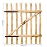 Cancello Singolo per Recinzione in Legno di Nocciolo 100x120 cm