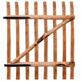 Cancello Singolo Recinzione Legno Nocciolo Impregnato 100x120cm