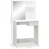 Toeletta in Legno truciolato 75x40x141 cm Bianco