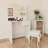 Toeletta in Legno truciolato 75x40x141 cm Bianco