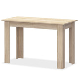 Tavolo da Pranzo e Panche 3 pz in Legno truciolato Rovere