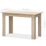 Tavolo da Pranzo e Panche 3 pz in Legno truciolato Rovere