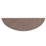 Tappetini per scale autoadesivi 15 pz 56x17x3 cm Marrone Chiaro Semicircolari