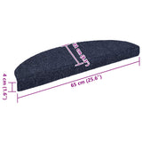 Tappetini Autoadesivi per Scale 15 pz 65x21x4 cm Blu
