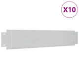 Pannelli Recinzione per Prato 10 pz Acciaio Zincato 100x20 cm