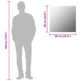 Specchio da Parete 60x60 cm Quadrato in Vetro