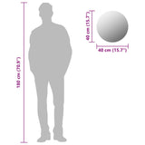 Specchio da Parete 40 cm in Vetro Circolare
