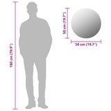 Specchio da Parete 50 cm in Vetro Circolare