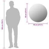 Specchio da Parete 70 cm in Vetro Circolare
