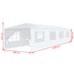 Gazebo da Giardino 3x12 m Bianco