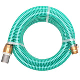 Tubo di Aspirazione con Connettori in Ottone 15 m 25 mm Verde