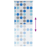 Tenda a Rullo per Doccia 120x240 cm con Motivo a Cerchi