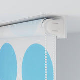 Tenda a Rullo per Doccia 120x240 cm con Motivo a Cerchi