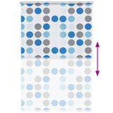 Tenda a Rullo per Doccia 140x240 cm con Motivo a Cerchi