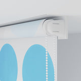 Tenda a Rullo per Doccia 140x240 cm con Motivo a Cerchi