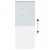 Tenda a Rullo per Doccia 100x240 cm con Motivo a Bolle