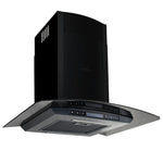 Cappa Aspirante a Muro Acciaio Inox 756 m/h 60 cm Nera