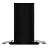 Cappa Aspirante a Muro Acciaio Inox 756 m/h 60 cm Nera