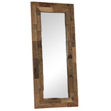 Specchio in Legno Massello di Recupero 50x110 cm