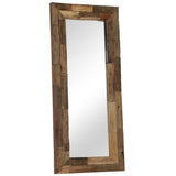 Specchio in Legno Massello di Recupero 50x110 cm