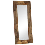Specchio in Legno Massello di Recupero 50x110 cm