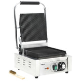 Griglia per Panini Scanalata in Acciaio Inox 1800W 31x30,5x20cm