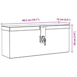 Cassetta in Alluminio 48,5x14x20 cm Argento