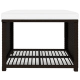 Set Divani da Giardino 4 pz in Polyrattan Marrone