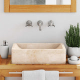 Lavello 45x30x12 cm Marmo Lucido Crema