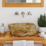 Lavandino 45x35x15 cm in Pietra Fossile Crema