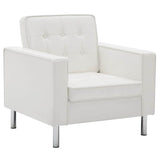 Poltrona Bianca 75x70x75 cm Similpelle