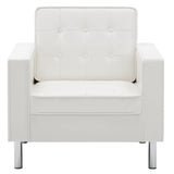 Poltrona Bianca 75x70x75 cm Similpelle