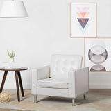 Poltrona Bianca 75x70x75 cm Similpelle