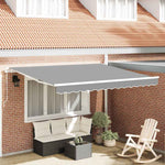 Tenda da Sole Manuale Bianco 3 x 2,5 m Metallo