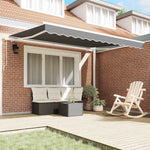 Tenda da Sole Manuale Bianco 3 x 2,5 m Metallo
