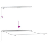 Tenda da Sole Manuale Bianco 3 x 2,5 m Metallo