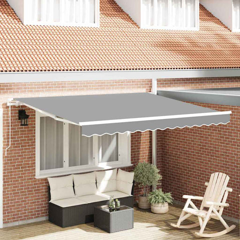 Tenda da Sole Bianco 3,5 x 2,5 m Metallo
