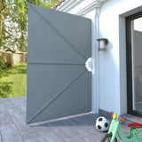 Tenda Laterale per Terrazza Pieghevole Grigio 240x160 cm