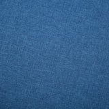 Divano a 3 Posti Rivestito in Tessuto 172x70x82 cm Blu