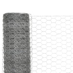 Recinzione in Rete per Pollaio Acciaio Zincato 25x1,2m Argento
