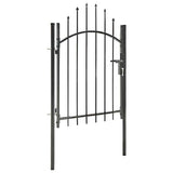 Cancello da Giardino Woerden in Acciaio 1x1,25m Nero