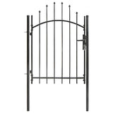 Cancello da Giardino Woerden in Acciaio 1x1,25m Nero