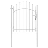 Cancello da Giardino in Acciaio 1x1,75 m Bianco