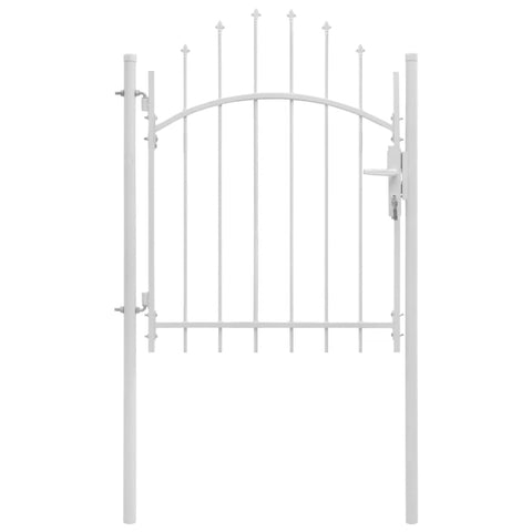 Cancello da Giardino in Acciaio 1x1,75 m Bianco