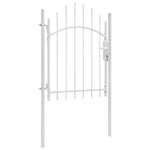 Cancello da Giardino in Acciaio 1x1,75 m Bianco